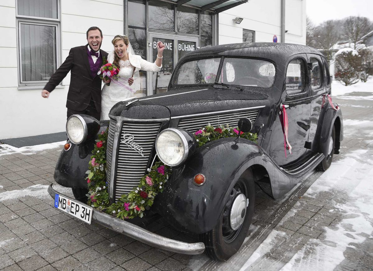 Stimmungsvolle Hochzeit in Miesbach im Winter